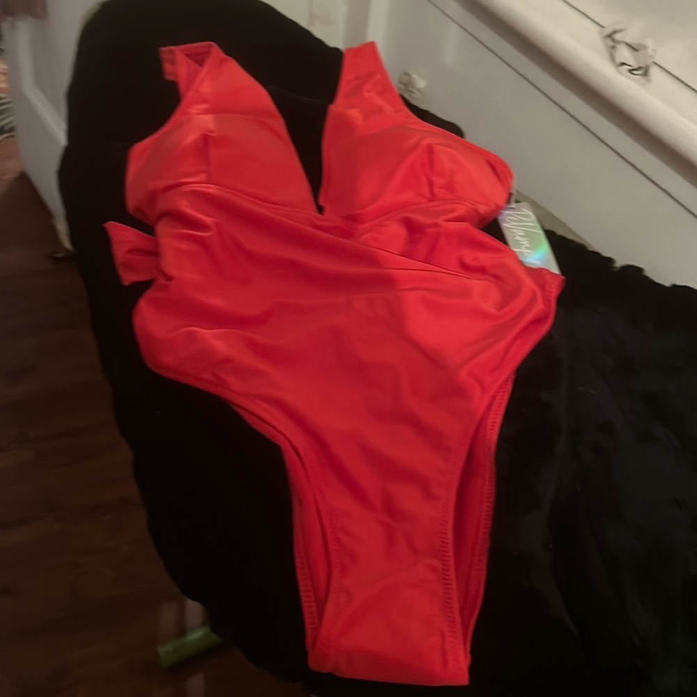 # 5  red one piece, bathing suit  NWT